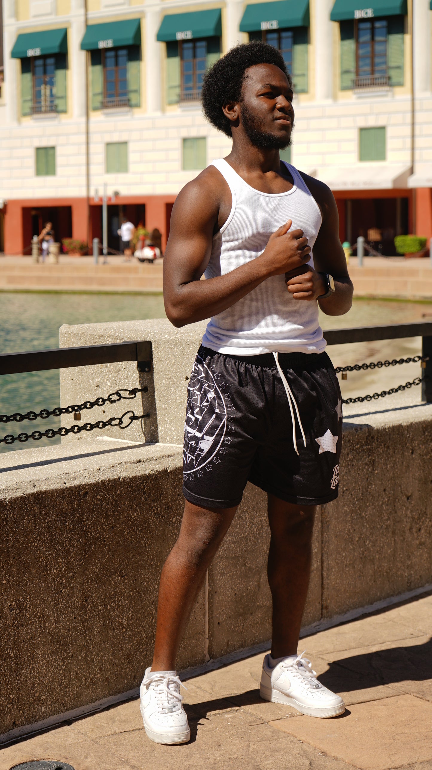 Star Globe Mesh Shorts