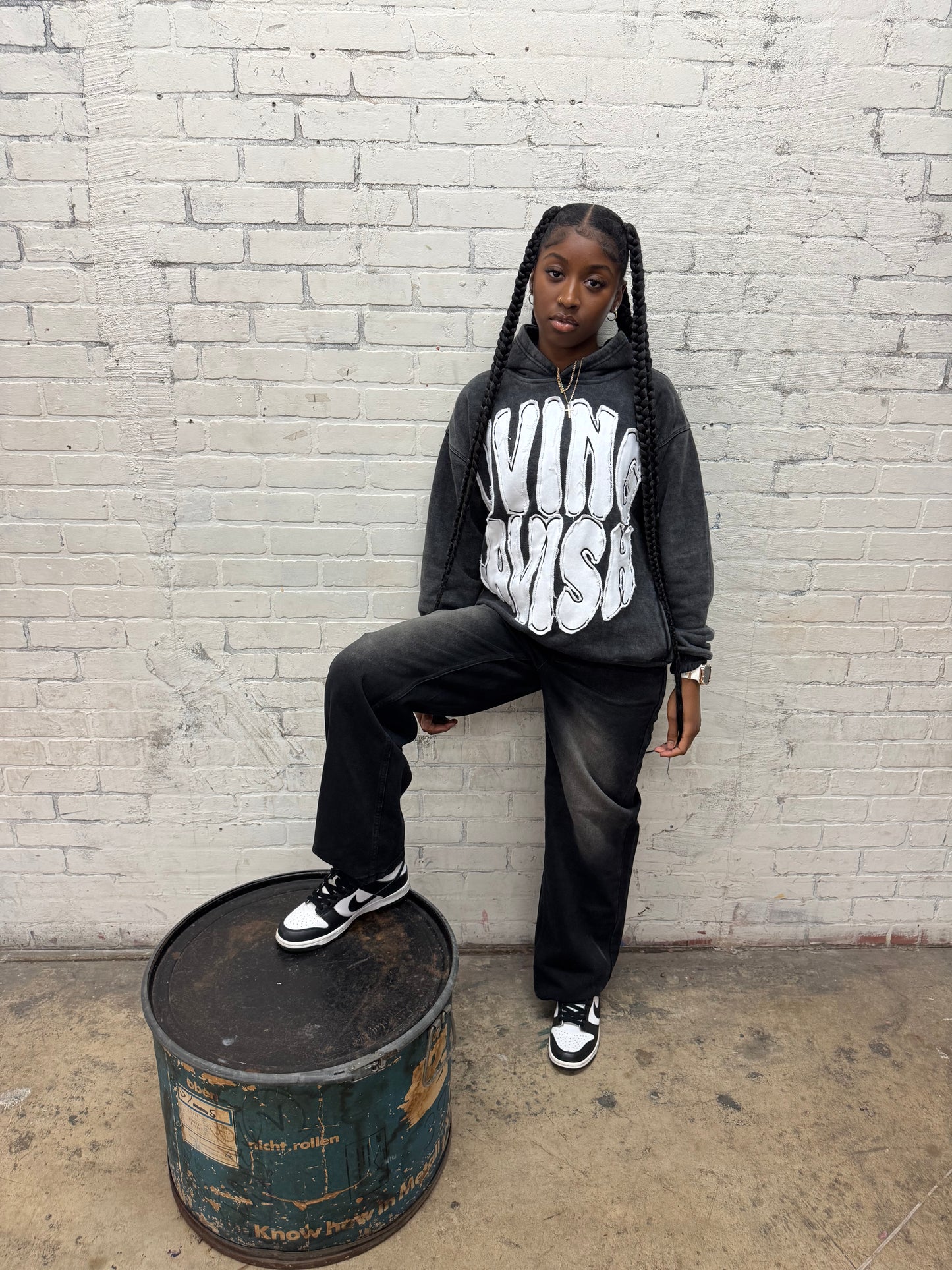 Embroidered Cotton Hoodie