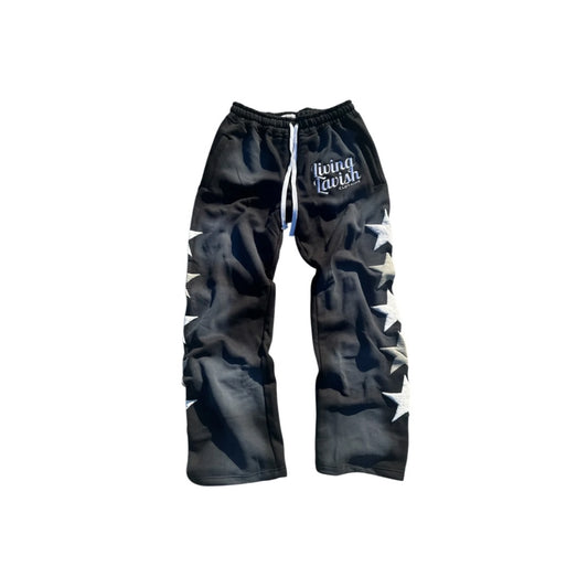 Acid Washed Sweatpants (Black)