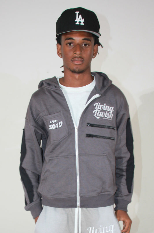 Zip Up (Dark Grey/Black)