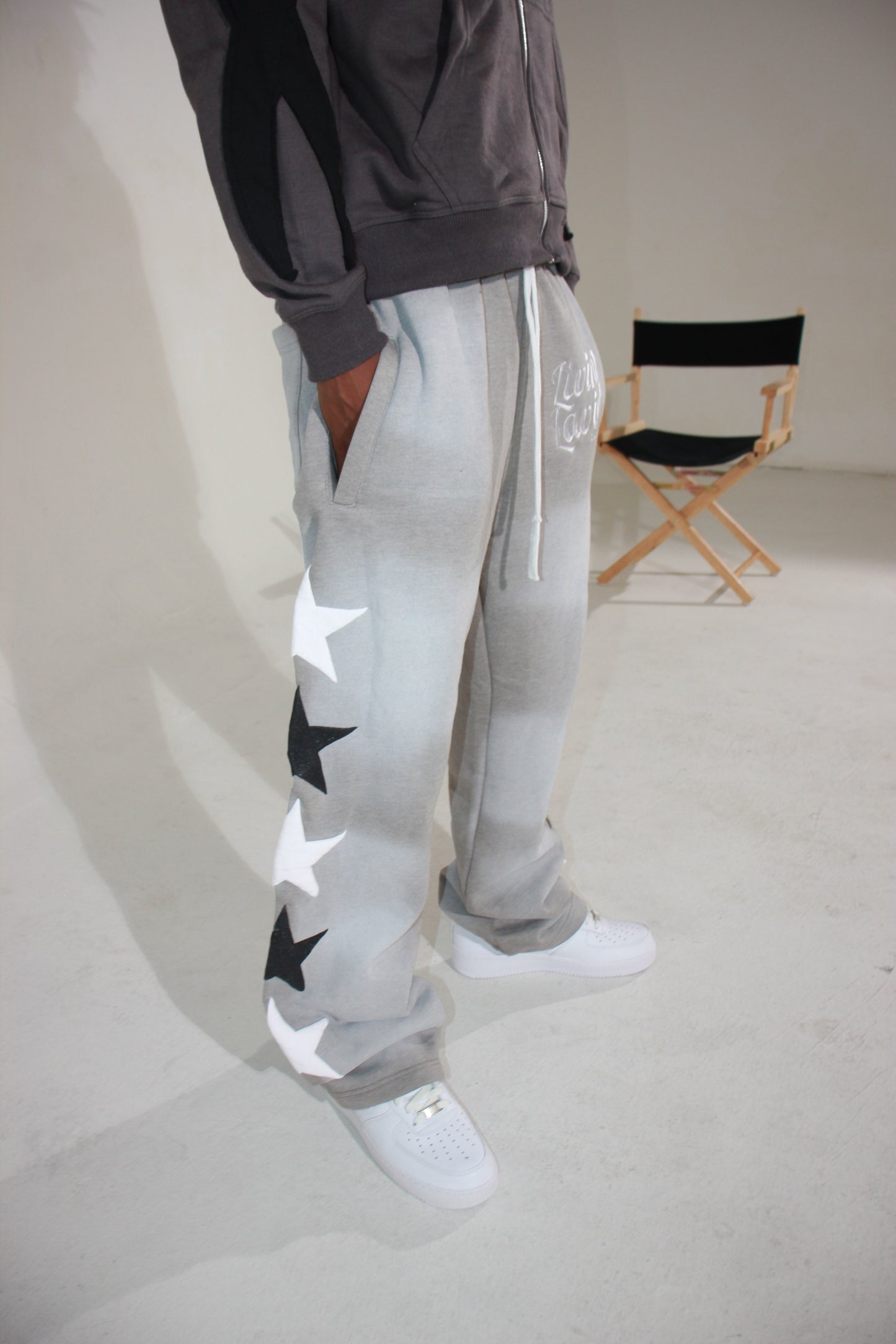 Acid Washed Sweatpants (Grey)