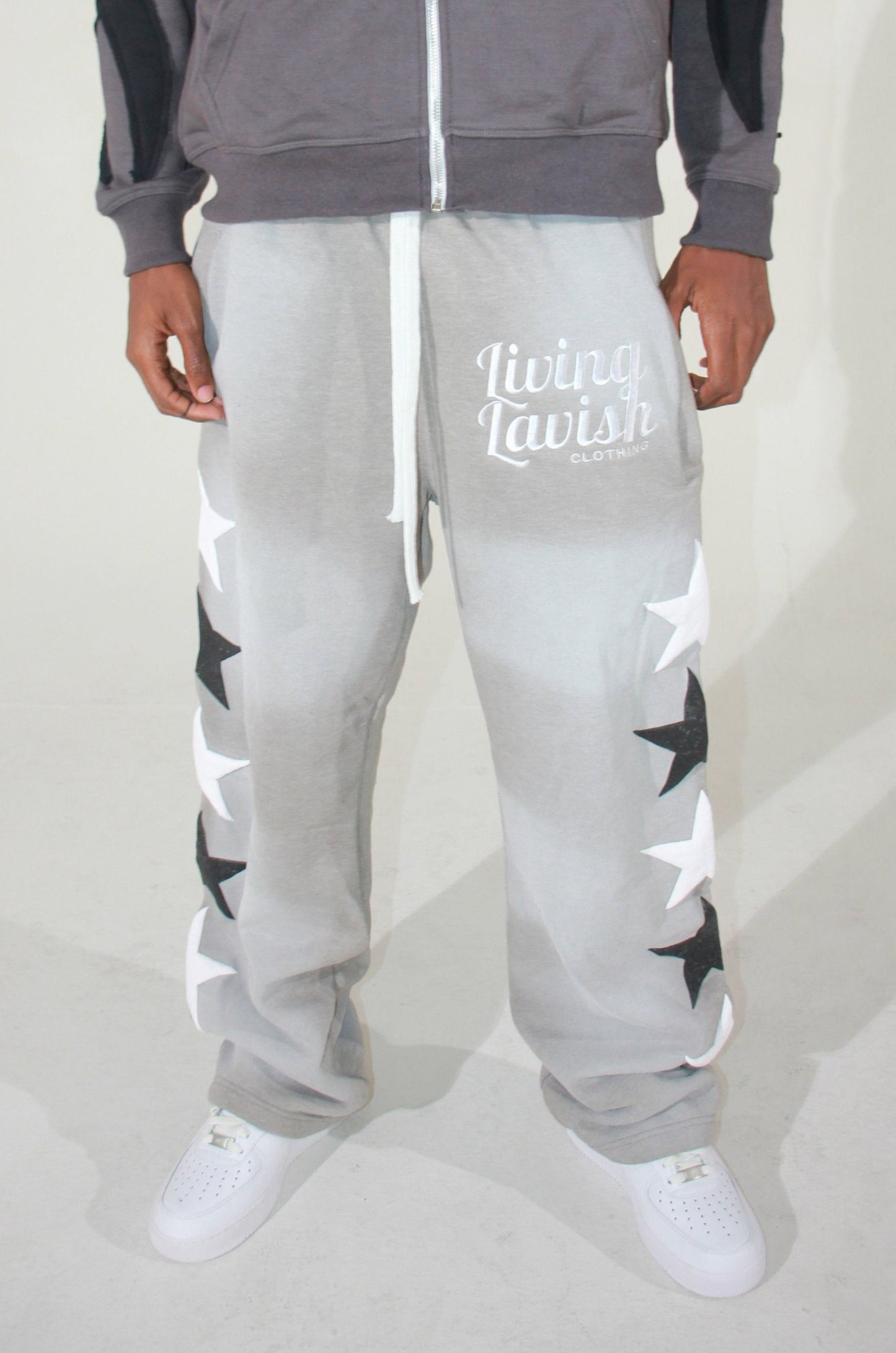 Acid Washed Sweatpants (Grey)