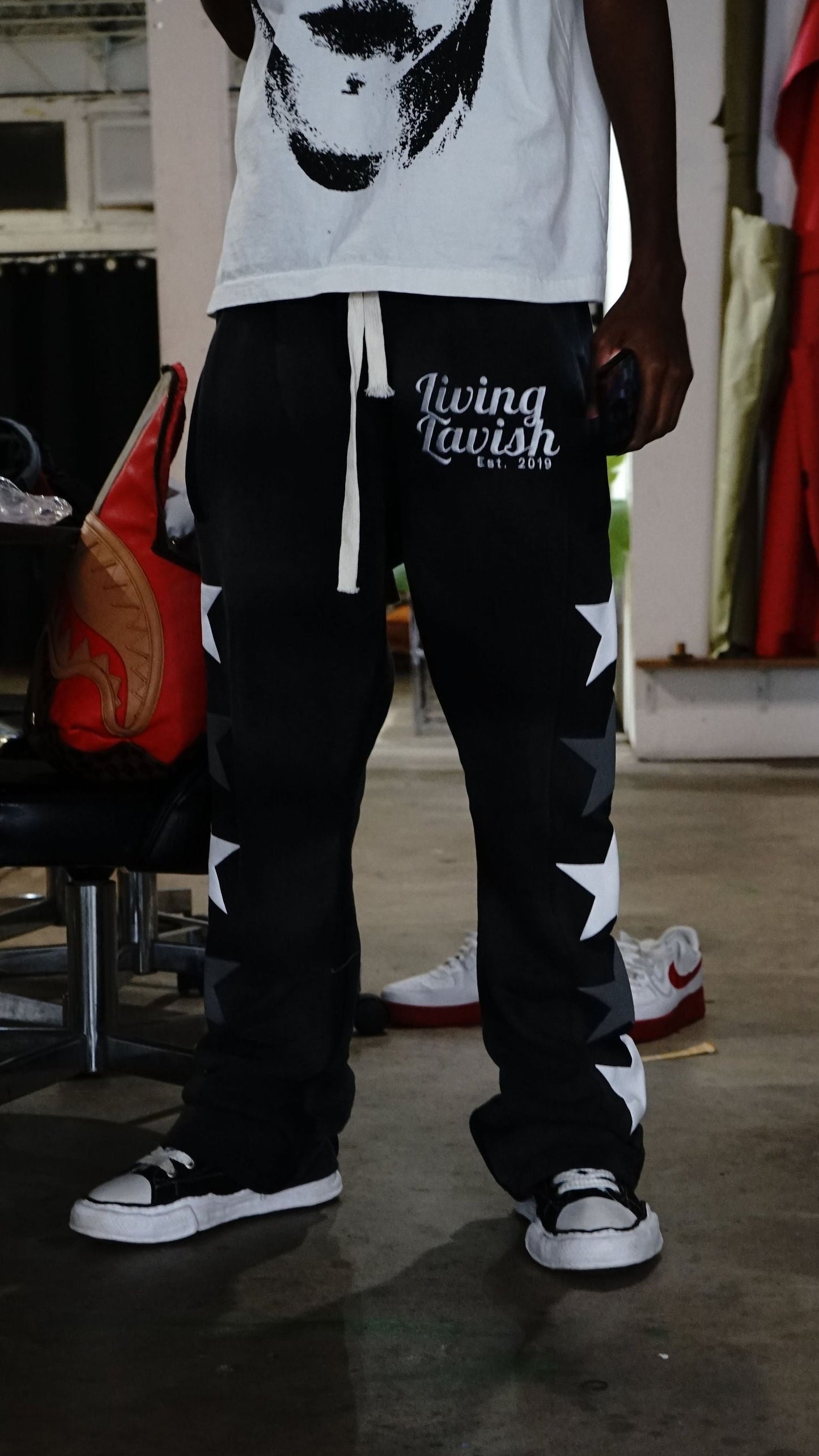 Acid Washed Sweatpants (Black)